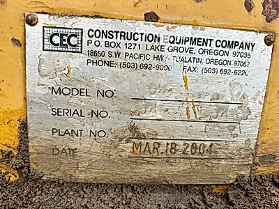 2004 CEC Terminator 26x42 Tracked Jaw Crusher with 5,994 Hours #8239 JA