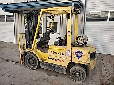 4,800 lb Forklift 16ft mast Hyster H50XM Forklift